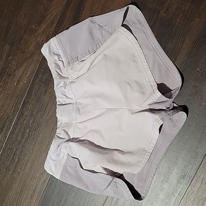 Athleta Girls 14 Running Shorts Inner Liner Zip Pocket Stretch Knit Gym